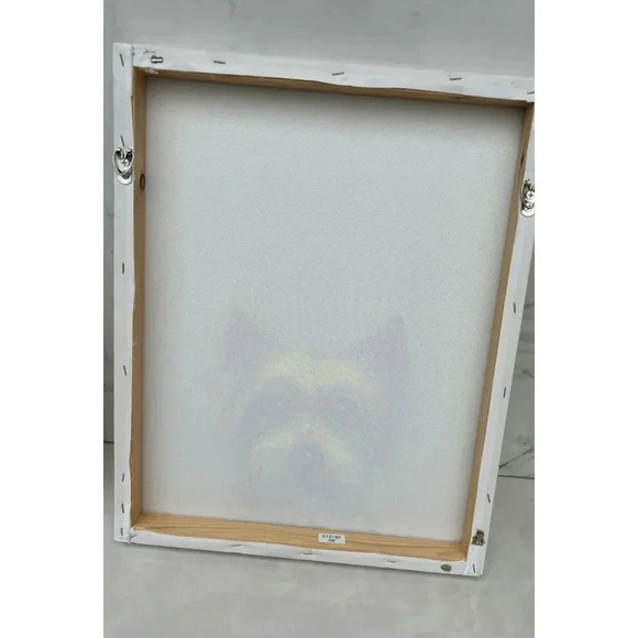 Handpainted Canvas of a Multicolor Yorkie Home Decor Dog Lovers Art Printed - Picture 5 of 8